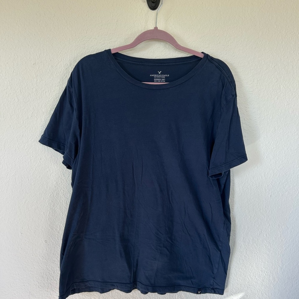 American Eagle Outfitters Dark Blue Short Sleeve Tee